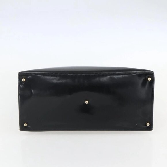 GUCCI Hand Bag Patent leather Black Gold Auth 151615 - Picture 5 of 16